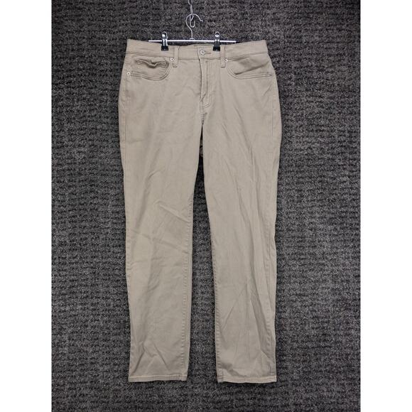 Lucky Brand Pants Mens 34x31 (Tag 34x32) Beige 121 Slim Straight Chino Stretch - Picture 1 of 15